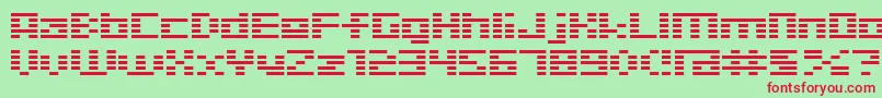 D3 Digitalism Font – Red Fonts on Green Background