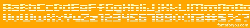 D3 Digitalism Font – White Fonts on Orange Background