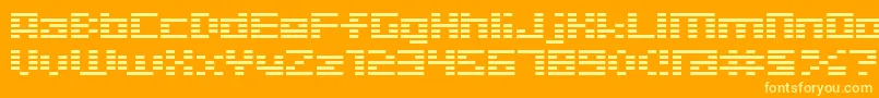 D3 Digitalism Font – Yellow Fonts on Orange Background