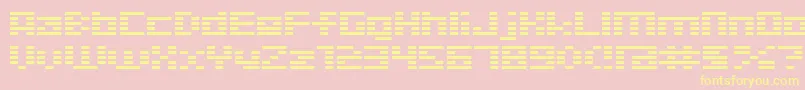 D3 Digitalism Font – Yellow Fonts on Pink Background