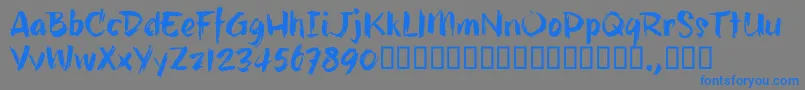 HillbellyTrial-Schriftart – Blaue Schriften auf grauem Hintergrund