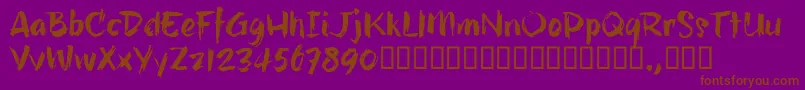 HillbellyTrial Font – Brown Fonts on Purple Background
