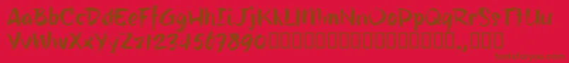 Шрифт HillbellyTrial – коричневые шрифты на красном фоне