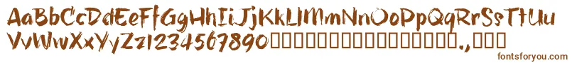 HillbellyTrial Font – Brown Fonts on White Background