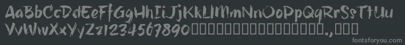 HillbellyTrial Font – Gray Fonts on Black Background