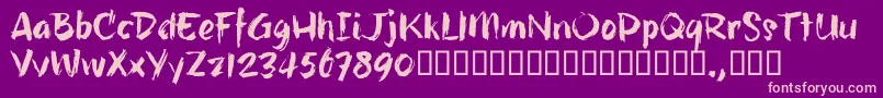 HillbellyTrial Font – Pink Fonts on Purple Background