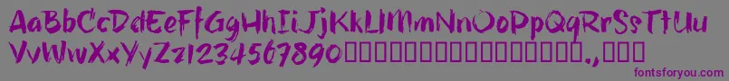 HillbellyTrial Font – Purple Fonts on Gray Background