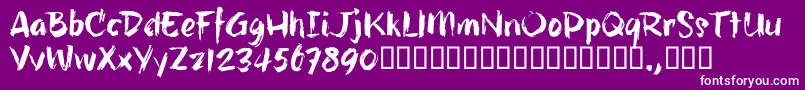 HillbellyTrial Font – White Fonts on Purple Background
