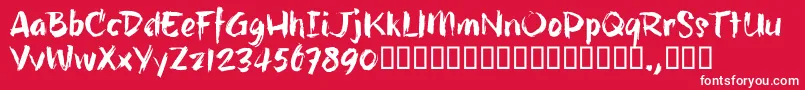 More about HillbellyTrial Font HillbellyTrial Font – White Fonts on Red Background