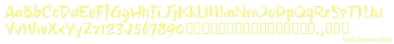 HillbellyTrial Font – Yellow Fonts on White Background