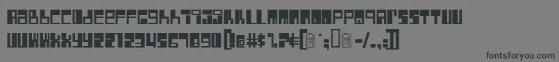 fuente Rocket – Fuentes Negras Sobre Fondo Gris
