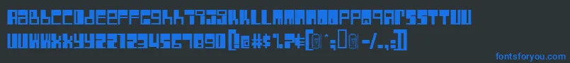 Rocket Font – Blue Fonts on Black Background