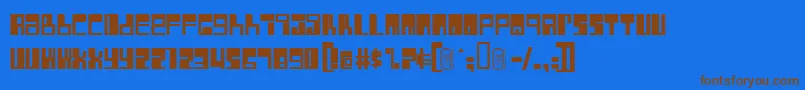Шрифт Rocket – коричневые шрифты на синем фоне