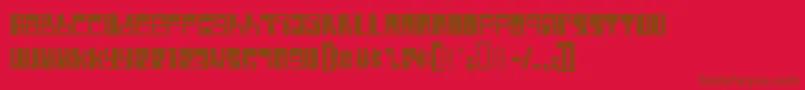 Rocket Font – Brown Fonts on Red Background