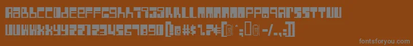 Więcej informacji o czcionce Rocket Czcionka Rocket – szare czcionki na brązowym tle