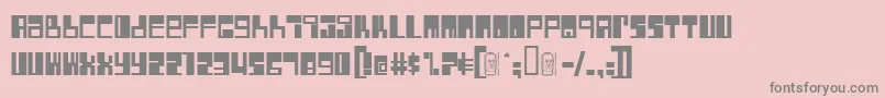 Rocket Font – Gray Fonts on Pink Background