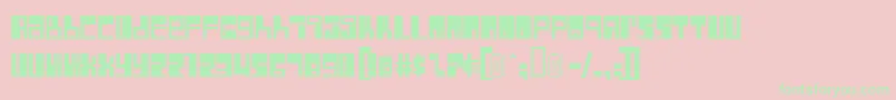 Rocket Font – Green Fonts on Pink Background