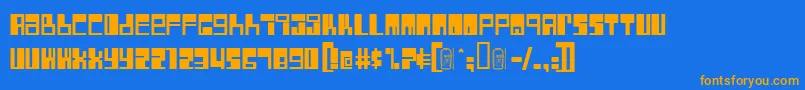 Rocket Font – Orange Fonts on Blue Background