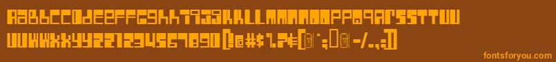 Rocket Font – Orange Fonts on Brown Background