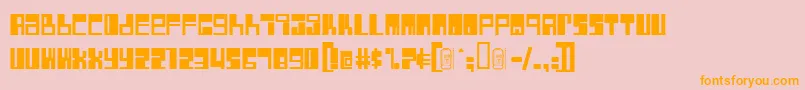 Rocket Font – Orange Fonts on Pink Background