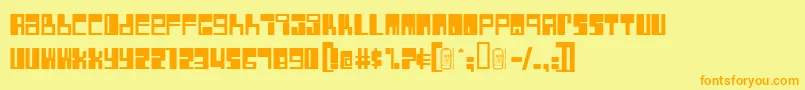 Rocket Font – Orange Fonts on Yellow Background