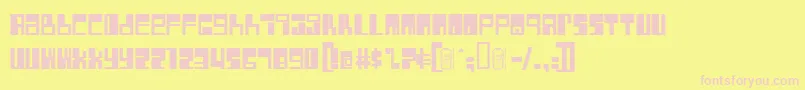 Rocket Font – Pink Fonts on Yellow Background