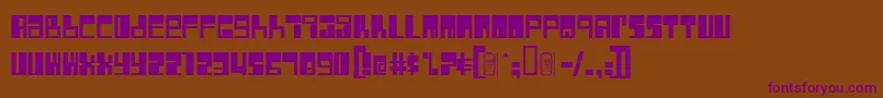 Rocket-fontti – violetit fontit ruskealla taustalla