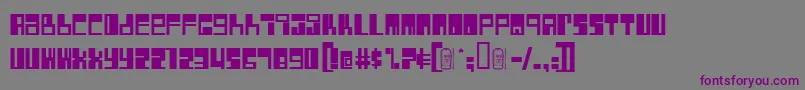 Rocket Font – Purple Fonts on Gray Background