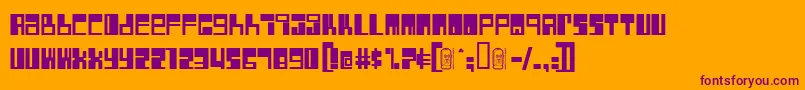 Rocket Font – Purple Fonts on Orange Background