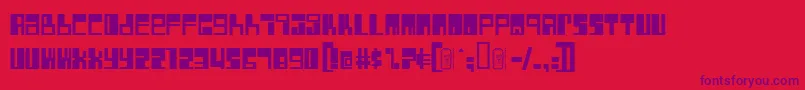 Rocket Font – Purple Fonts on Red Background