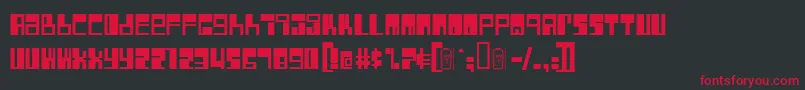 フォントRocket – 黒い背景に赤い文字