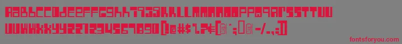 Rocket Font – Red Fonts on Gray Background