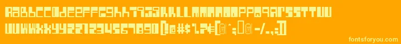Шрифт Rocket – жёлтые шрифты на оранжевом фоне