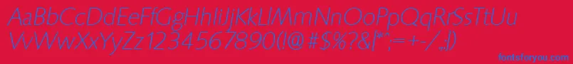 fuente SaxonyserialXlightItalic – Fuentes Azules Sobre Fondo Rojo