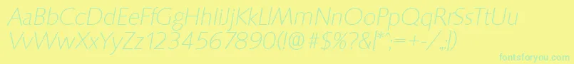 fuente SaxonyserialXlightItalic – Fuentes Verdes Sobre Fondo Amarillo