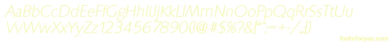 Fonte SaxonyserialXlightItalic – fontes amarelas