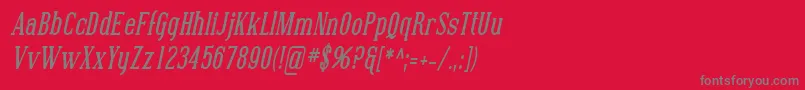 SfcovingtoncondBolditalic Font – Gray Fonts on Red Background