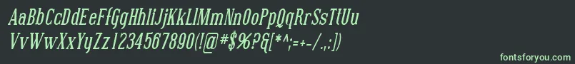 SfcovingtoncondBolditalic-fontti – vihreät fontit mustalla taustalla