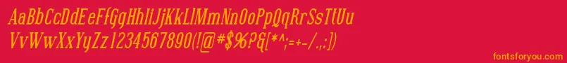 fuente SfcovingtoncondBolditalic – Fuentes Naranjas Sobre Fondo Rojo