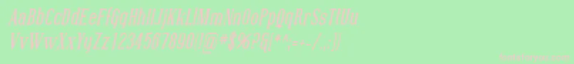 SfcovingtoncondBolditalic Font – Pink Fonts on Green Background