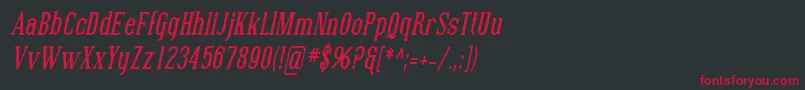 SfcovingtoncondBolditalic Font – Red Fonts on Black Background