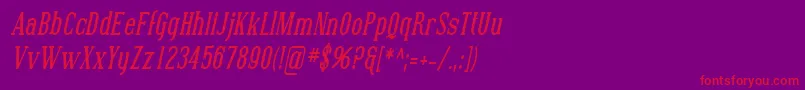 SfcovingtoncondBolditalic Font – Red Fonts on Purple Background