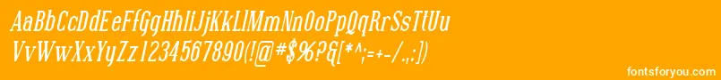 SfcovingtoncondBolditalic Font – White Fonts on Orange Background