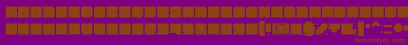 フォントBlockBold – 紫色の背景に茶色のフォント