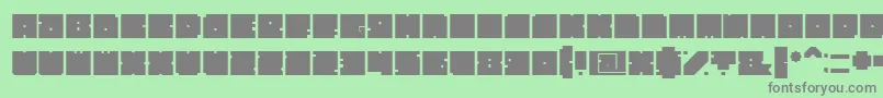 フォントBlockBold – 緑の背景に灰色の文字