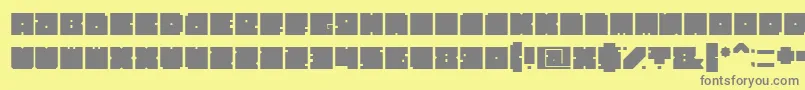BlockBold-Schriftart – Graue Schriften auf gelbem Hintergrund