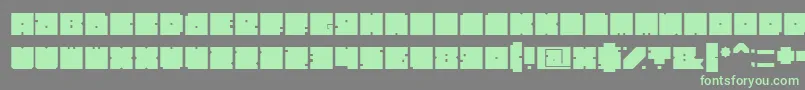 BlockBold Font – Green Fonts on Gray Background