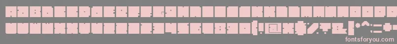 フォントBlockBold – 灰色の背景にピンクのフォント