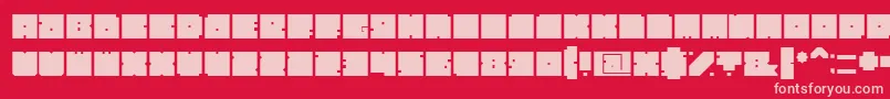 BlockBold Font – Pink Fonts on Red Background