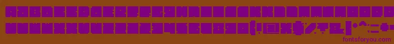 フォントBlockBold – 紫色のフォント、茶色の背景